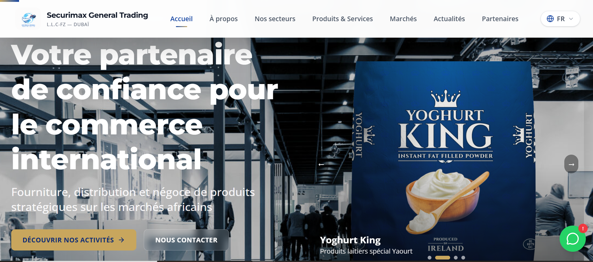 Site web de Securimax General Trading